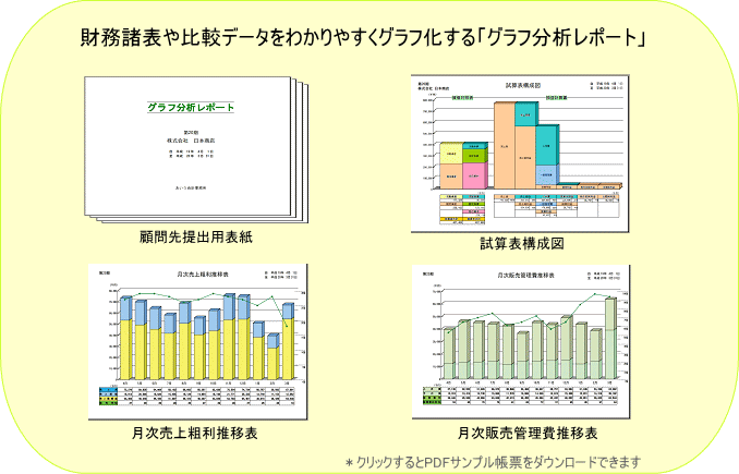 財務諸表や比較データをわかりやすくグラフ化する、会計事務所の次世代システムSystem-V財務会計Pro「グラフ分析レポート」